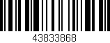 Código de barras (EAN, GTIN, SKU, ISBN): '43833868'