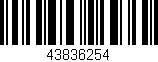 Código de barras (EAN, GTIN, SKU, ISBN): '43836254'