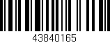 Código de barras (EAN, GTIN, SKU, ISBN): '43840165'