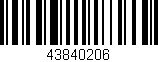 Código de barras (EAN, GTIN, SKU, ISBN): '43840206'