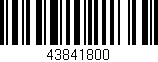 Código de barras (EAN, GTIN, SKU, ISBN): '43841800'