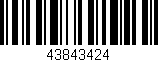 Código de barras (EAN, GTIN, SKU, ISBN): '43843424'