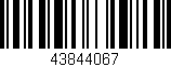 Código de barras (EAN, GTIN, SKU, ISBN): '43844067'