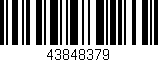 Código de barras (EAN, GTIN, SKU, ISBN): '43848379'