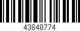 Código de barras (EAN, GTIN, SKU, ISBN): '43848774'