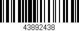 Código de barras (EAN, GTIN, SKU, ISBN): '43892438'