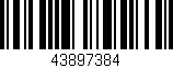 Código de barras (EAN, GTIN, SKU, ISBN): '43897384'