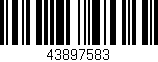 Código de barras (EAN, GTIN, SKU, ISBN): '43897583'