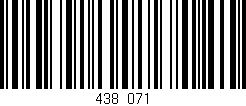 Código de barras (EAN, GTIN, SKU, ISBN): '438/071'