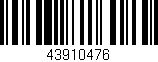 Código de barras (EAN, GTIN, SKU, ISBN): '43910476'