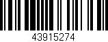 Código de barras (EAN, GTIN, SKU, ISBN): '43915274'