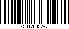 Código de barras (EAN, GTIN, SKU, ISBN): '43917003757'