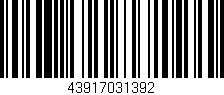 Código de barras (EAN, GTIN, SKU, ISBN): '43917031392'