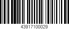 Código de barras (EAN, GTIN, SKU, ISBN): '43917100029'
