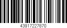 Código de barras (EAN, GTIN, SKU, ISBN): '43917227870'