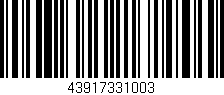 Código de barras (EAN, GTIN, SKU, ISBN): '43917331003'