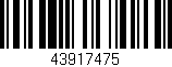 Código de barras (EAN, GTIN, SKU, ISBN): '43917475'