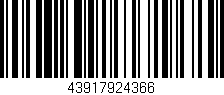 Código de barras (EAN, GTIN, SKU, ISBN): '43917924366'