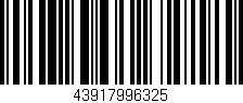 Código de barras (EAN, GTIN, SKU, ISBN): '43917996325'