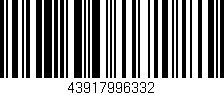 Código de barras (EAN, GTIN, SKU, ISBN): '43917996332'