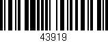 Código de barras (EAN, GTIN, SKU, ISBN): '43919'