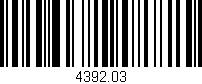 Código de barras (EAN, GTIN, SKU, ISBN): '4392.03'