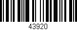 Código de barras (EAN, GTIN, SKU, ISBN): '43920'