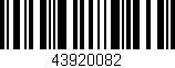 Código de barras (EAN, GTIN, SKU, ISBN): '43920082'