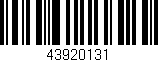 Código de barras (EAN, GTIN, SKU, ISBN): '43920131'
