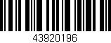 Código de barras (EAN, GTIN, SKU, ISBN): '43920196'
