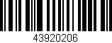 Código de barras (EAN, GTIN, SKU, ISBN): '43920206'