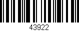 Código de barras (EAN, GTIN, SKU, ISBN): '43922'