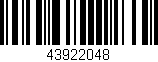Código de barras (EAN, GTIN, SKU, ISBN): '43922048'