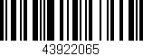 Código de barras (EAN, GTIN, SKU, ISBN): '43922065'