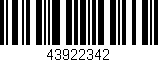 Código de barras (EAN, GTIN, SKU, ISBN): '43922342'