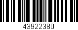 Código de barras (EAN, GTIN, SKU, ISBN): '43922380'