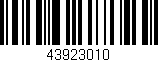 Código de barras (EAN, GTIN, SKU, ISBN): '43923010'