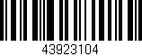 Código de barras (EAN, GTIN, SKU, ISBN): '43923104'
