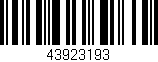 Código de barras (EAN, GTIN, SKU, ISBN): '43923193'