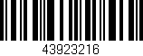 Código de barras (EAN, GTIN, SKU, ISBN): '43923216'