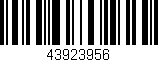 Código de barras (EAN, GTIN, SKU, ISBN): '43923956'