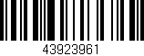 Código de barras (EAN, GTIN, SKU, ISBN): '43923961'