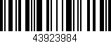 Código de barras (EAN, GTIN, SKU, ISBN): '43923984'