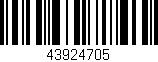Código de barras (EAN, GTIN, SKU, ISBN): '43924705'