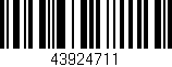 Código de barras (EAN, GTIN, SKU, ISBN): '43924711'