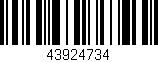 Código de barras (EAN, GTIN, SKU, ISBN): '43924734'