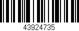 Código de barras (EAN, GTIN, SKU, ISBN): '43924735'