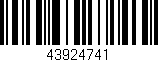 Código de barras (EAN, GTIN, SKU, ISBN): '43924741'