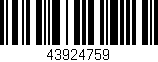 Código de barras (EAN, GTIN, SKU, ISBN): '43924759'