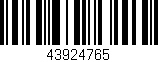 Código de barras (EAN, GTIN, SKU, ISBN): '43924765'